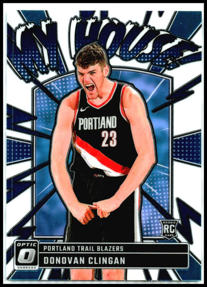2024-25 Donruss Optic My House #1 Donovan Clingan Portland Trail Blazers