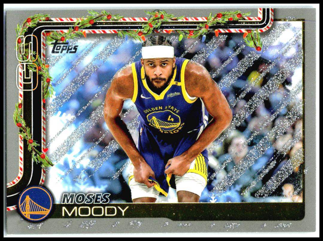 2025-26 Topps Holiday Glitter Holiday #H111 Moses Moody Golden State Warriors