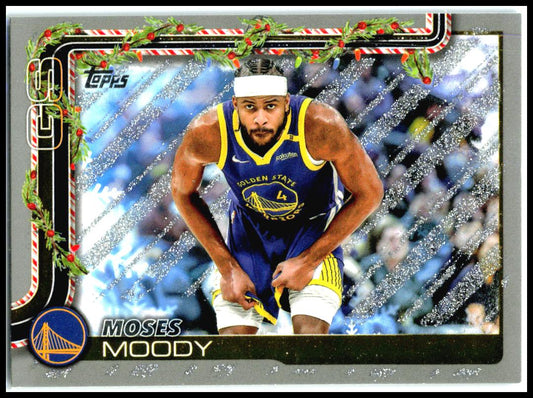 2025-26 Topps Holiday Glitter Holiday #H111 Moses Moody Golden State Warriors