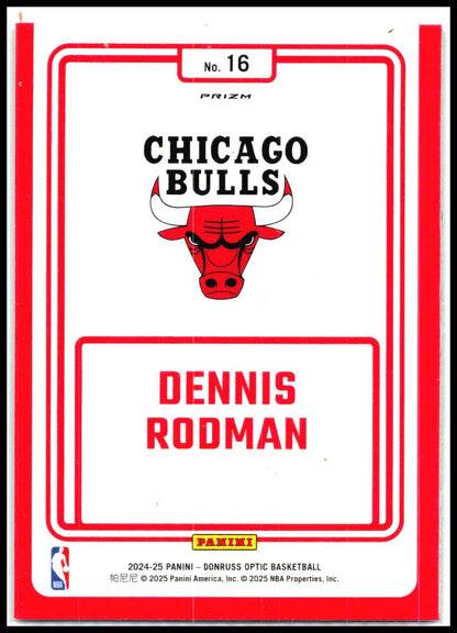 2024-25 Donruss Optic Winner Stays Purple #16 Dennis Rodman Chicago Bulls