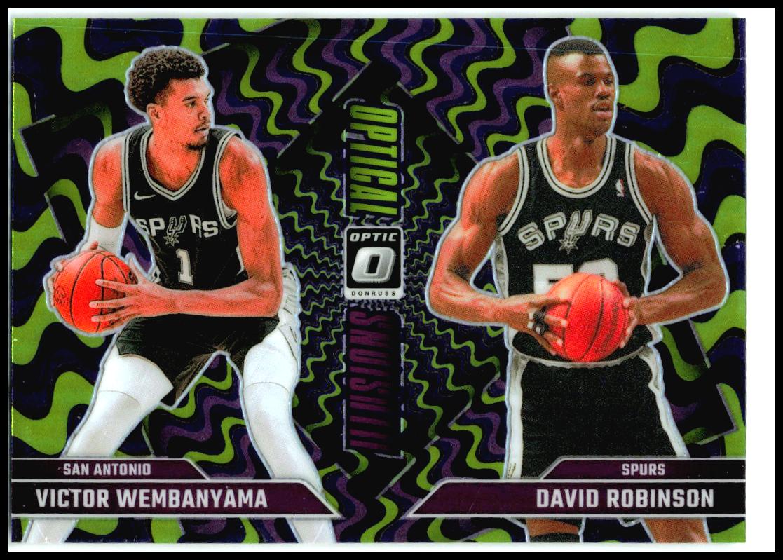 2024-25 Donruss Optic Optical Illusions Holo #5 Robinson/Wembanyama Spurs