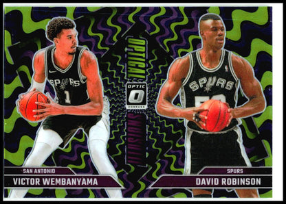 2024-25 Donruss Optic Optical Illusions Holo #5 Robinson/Wembanyama Spurs