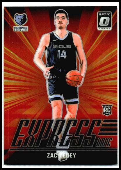 2024-25 Donruss Optic Express Lane Purple #10 Zach Edey Memphis Grizzlies