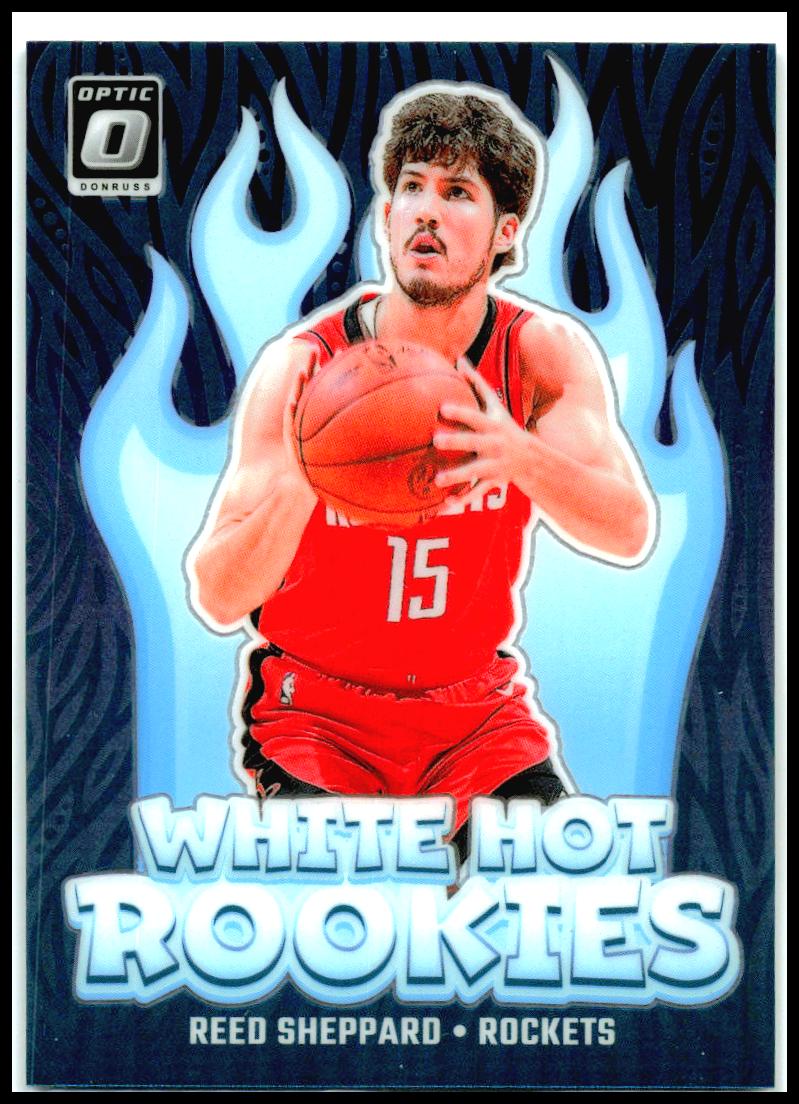 2024-25 Donruss Optic White Hot Rookies Purple #12 Reed Sheppard Houston Rockets