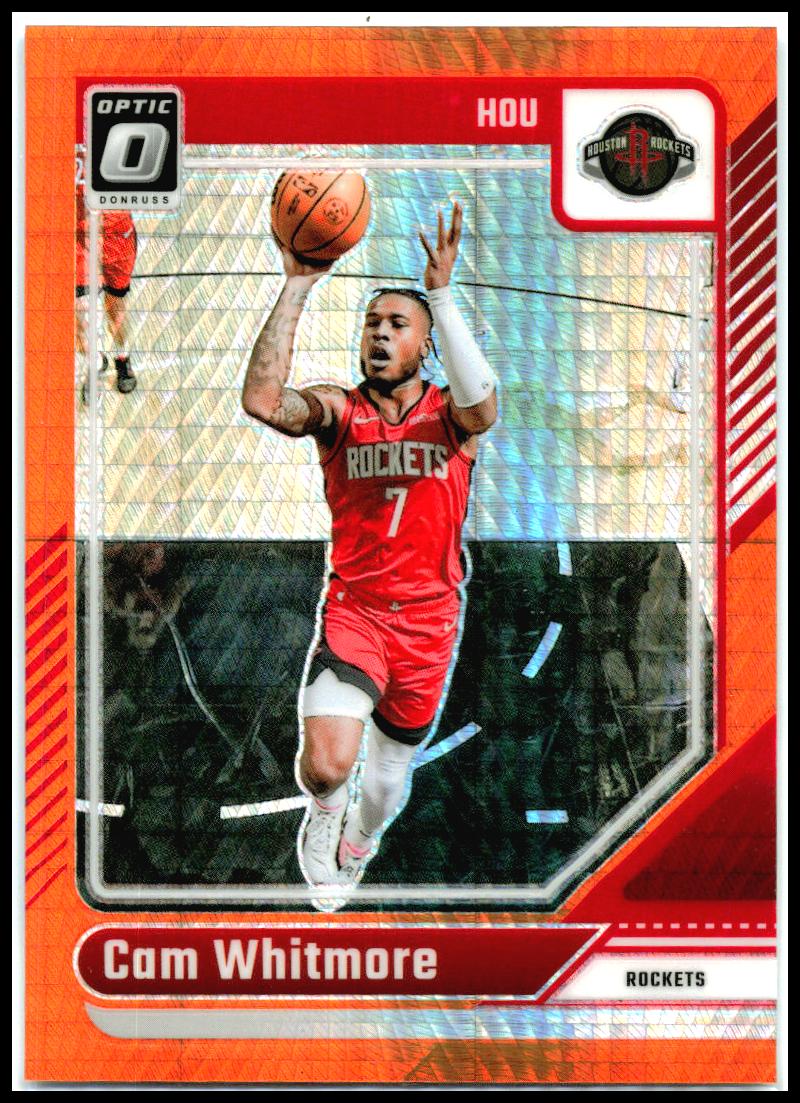 2024-25 Donruss Optic Hyper Orange #97 Cam Whitmore #/299 Houston Rockets