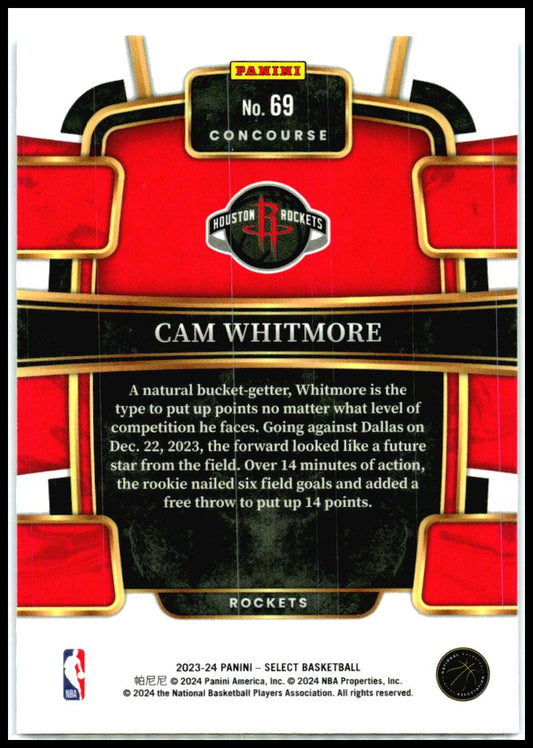 2023-24 Select Blue #69 Cam Whitmore Rockets