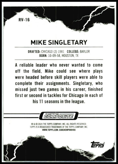 2023 Topps Composite Resurgence Voltaic Refractor #RV-16 Mike Singletary Bears