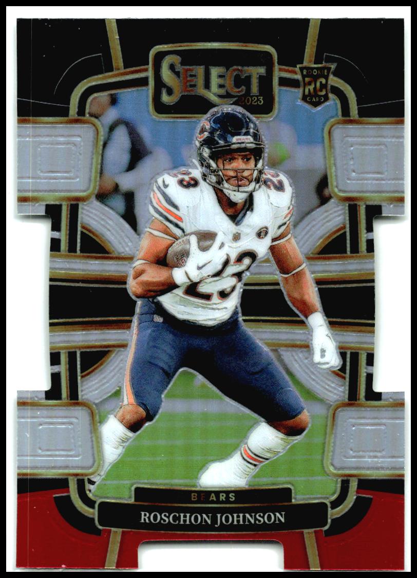 2023 Panini Select Black and Red Die Cuts #19 Roschon Johnson Rookie Bears