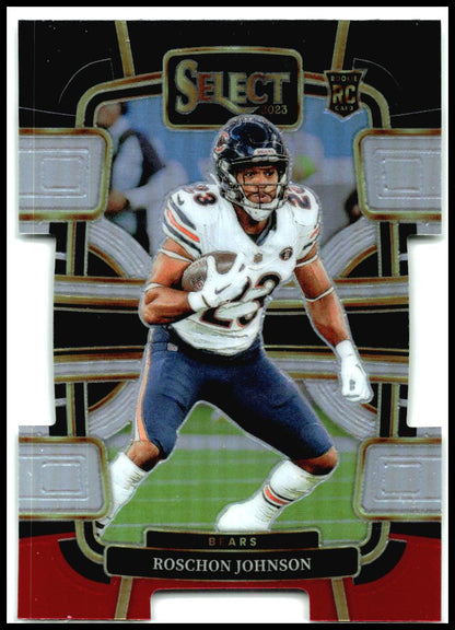 2023 Panini Select Black and Red Die Cuts #19 Roschon Johnson Rookie Bears