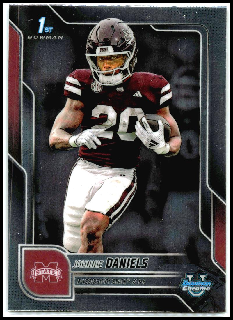 2025 Bowman University Chrome #148 Johnnie Daniels Mississippi State Bulldogs