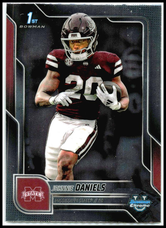 2025 Bowman University Chrome #148 Johnnie Daniels Mississippi State Bulldogs