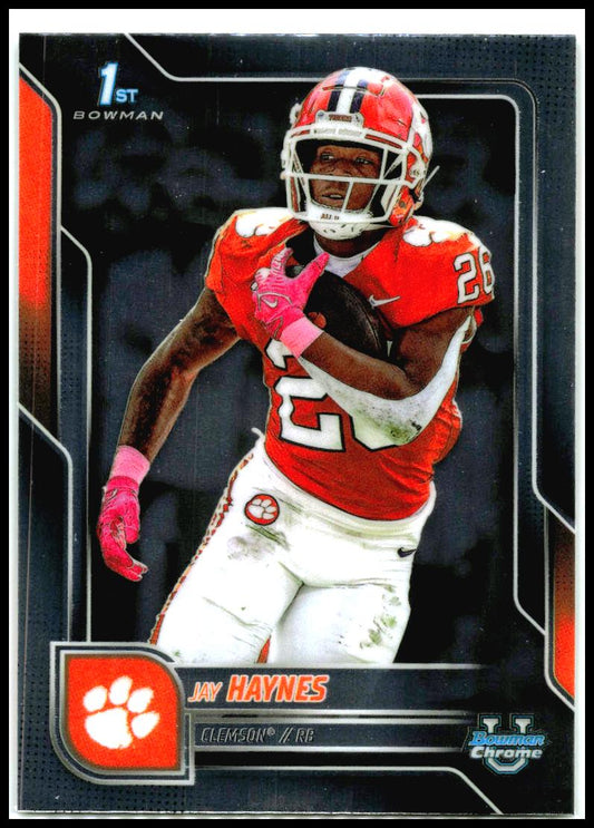 2025 Bowman University Chrome #102 Jay Haynes Clemson Tigers