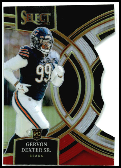 2023 Panini Select Black and Red Prizms Die Cuts #138 Gervon Dexter Sr. Bears