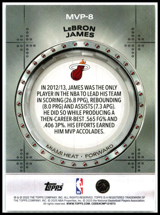 2025-26 Topps MVP Vault #MVP-8 LeBron James Miami Heat