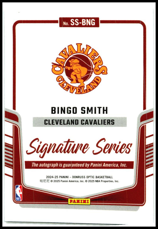 2024-25 Donruss Optic Signature Series #SS-BNG Bingo Smith Auto Cavaliers