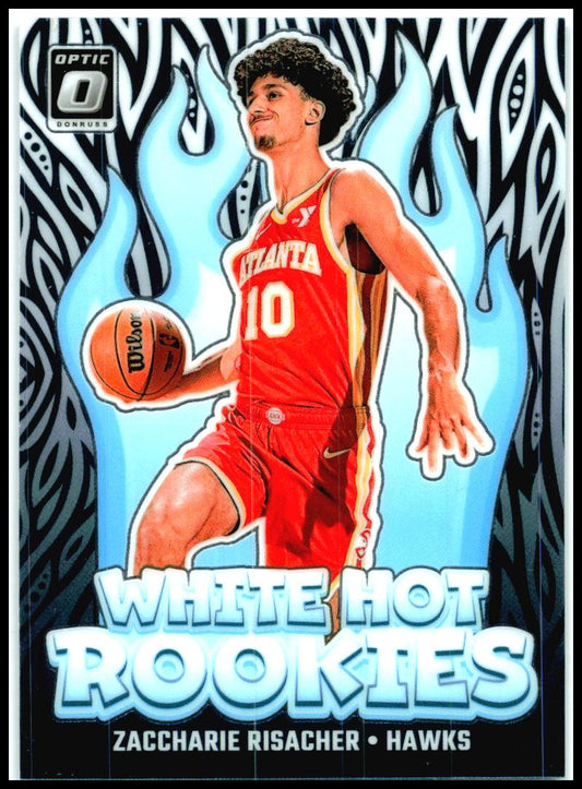 2024-25 Donruss Optic White Hot Rookies #4 Zaccharie Risacher Atlanta Hawks