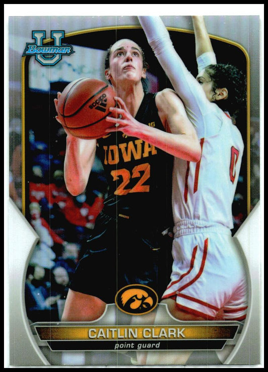 2022-23 Bowman University Chrome Image Variation #50b Caitlin Clark Iowa