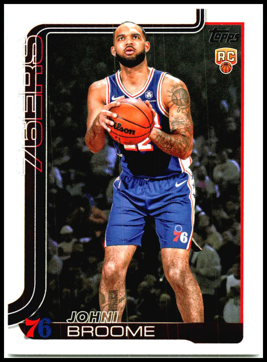 2025-26 Topps #235 Johni Broome Rookie Philadelphia 76ers