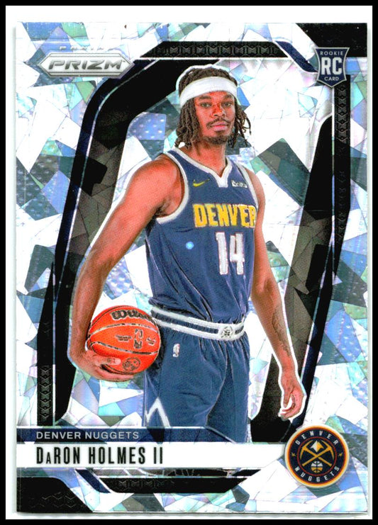 2024-25 Panini Prizm Prizms Ice #235 DaRon Holmes II Denver Nuggets