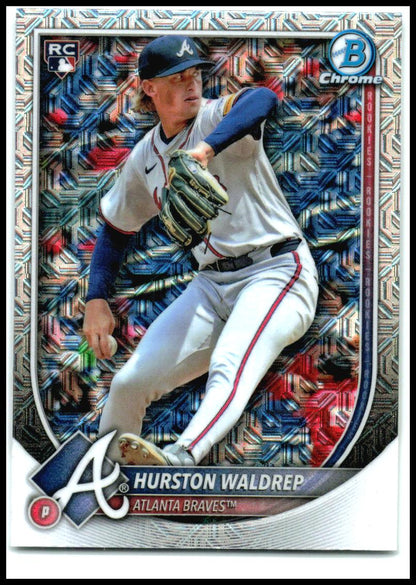 2025 Bowman Chrome Mojo Refractor #61 Hurston Waldrep Rookie Atlanta Braves