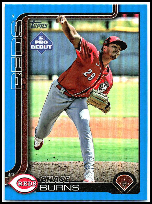 2025 Topps Pro Debut Blue Foil #PD-169 Chase Burns #/150 ACL Reds