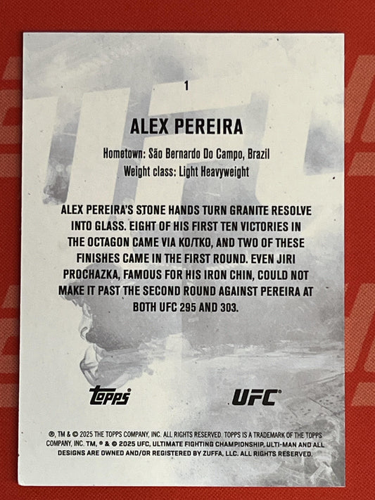 2025 Topps Knockout UFC Gold #1 Alex Pereira #/188