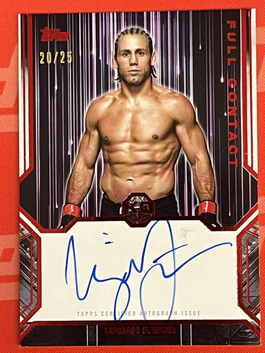 2025 Topps Knockout UFC Full Contact Auto Red /25 #FC-UF Urijah Faber Auto
