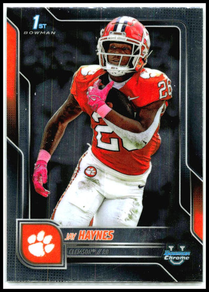 2025 Bowman University Chrome #102 Jay Haynes Clemson Tigers