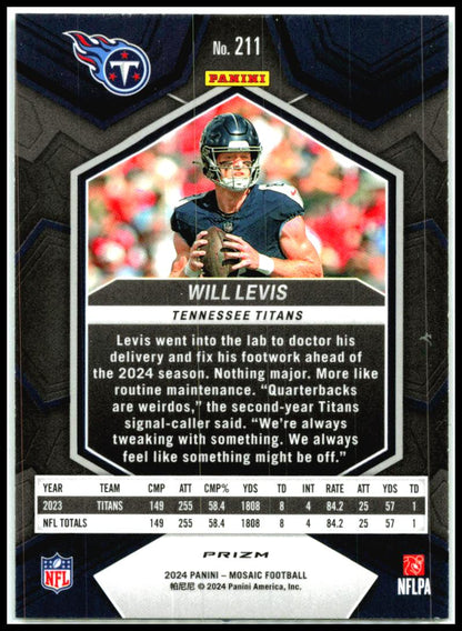 2024 Panini Mosaic Mosaic Green #211 Will Levis Tennessee Titans