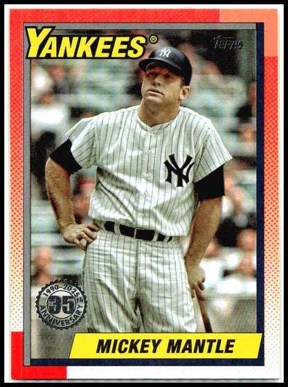 2025 Topps Update 1990 Topps 35th Anniversary #U90-43 Mickey Mantle Yankees