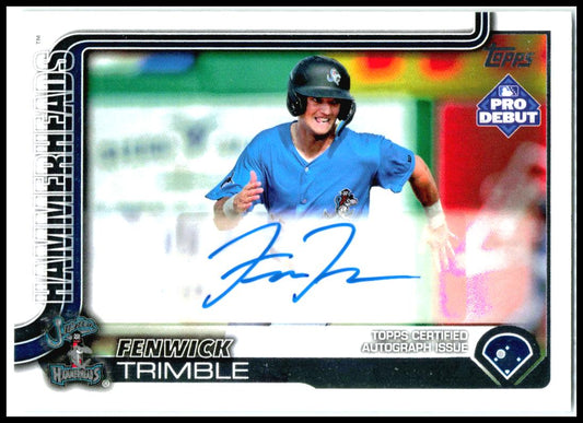 2025 Topps Pro Debut Base Autographs #PD-29 Fenwick Trimble Auto Jupiter