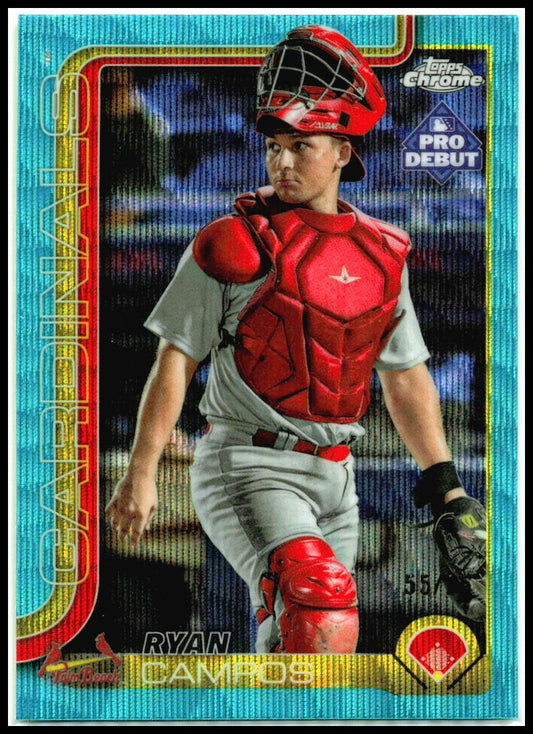 2025 Topps Pro Debut Chrome Aqua Wave Refractor #PDC-141 Ryan Campos Cardinals