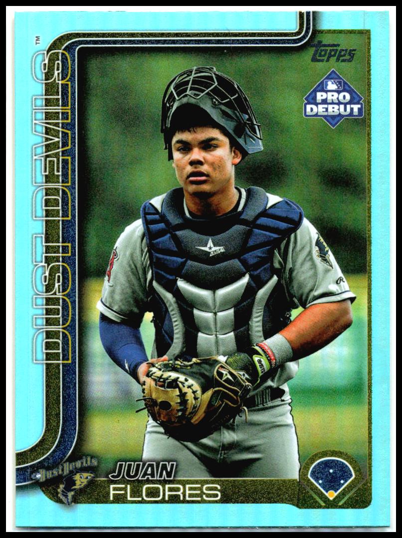 2025 Topps Pro Debut Aqua Foil #PD-58 Juan Flores #/75 Tri-City Dust Devils
