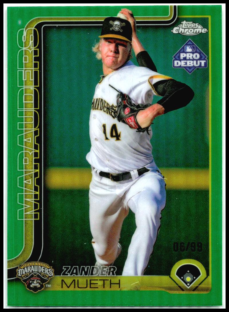 2025 Topps Pro Debut Chrome Green Refractor #PDC-120 Zander Mueth Bradenton
