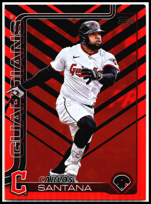2025 Topps Update Holiday #US148 Carlos Santana Cleveland Guardians