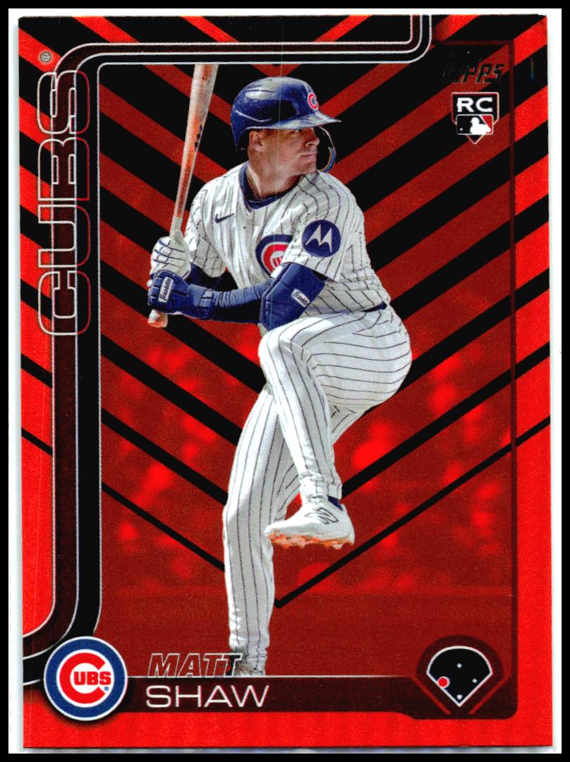 2025 Topps Update Holiday #US200 Matt Shaw Rookie Chicago Cubs