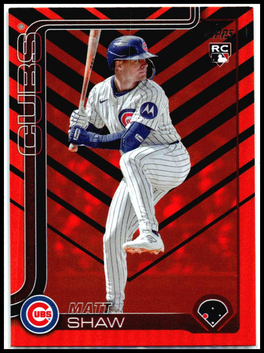 2025 Topps Update Holiday #US200 Matt Shaw Rookie Chicago Cubs
