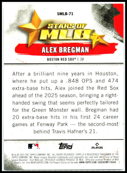 2025 Topps Update Stars of MLB #SMLB-71 Alex Bregman Boston Red Sox