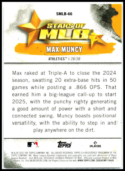 2025 Topps Update Stars of MLB #SMLB-66 Max Muncy Athletics