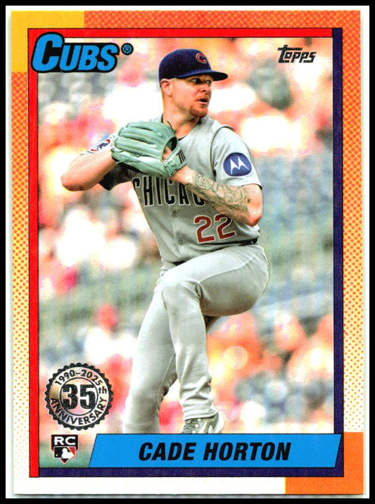 2025 Topps Update 1990 Topps Baseball 35th Anniversary #U90-16 Cade Horton Cubs