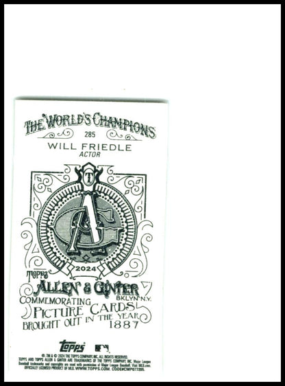 2024 Topps Allen & Ginter #285 Will Friedle Mini