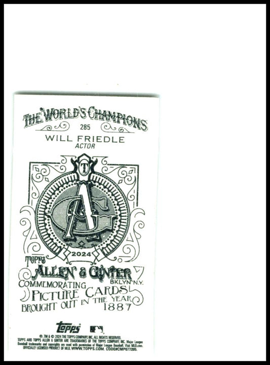 2024 Topps Allen & Ginter #285 Will Friedle Mini