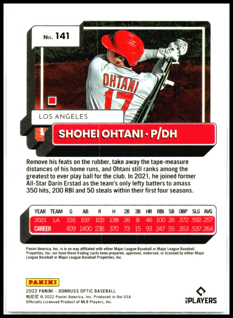 2022 Donruss Optic #141 Shohei Ohtani