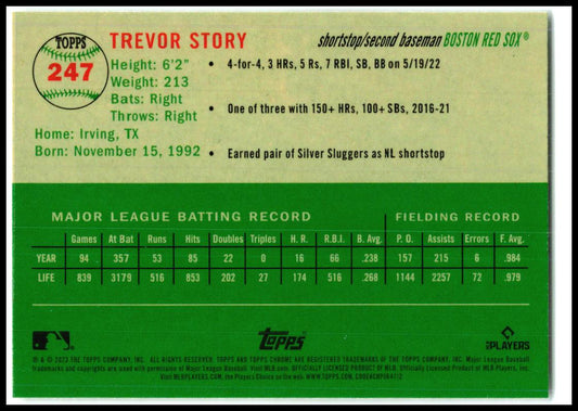 2023 Topps Chrome Platinum Anniversary #247 Trevor Story