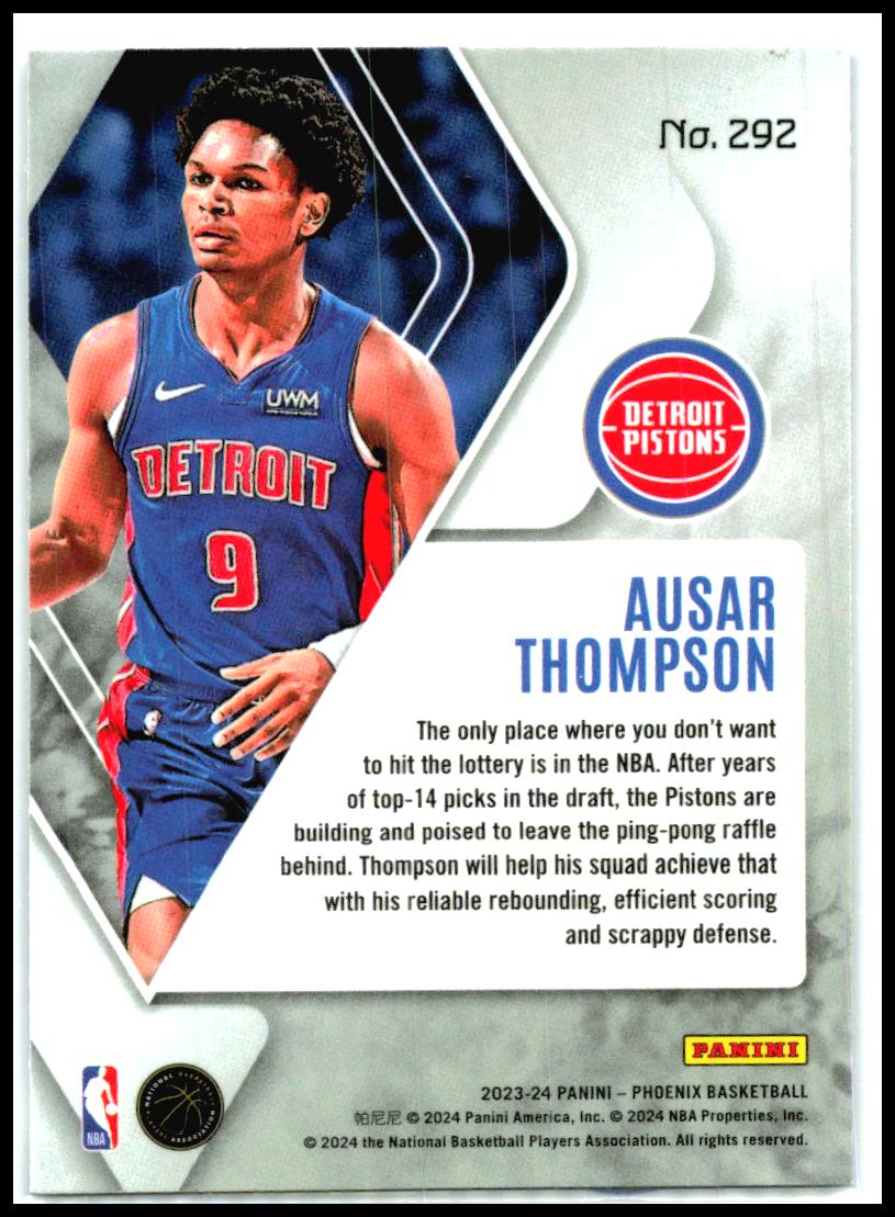2023-24 Panini Phoenix #292 Ausar Thompson Phoenix Blue Ice