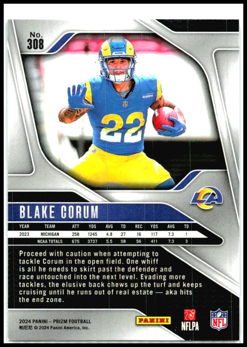 2024 Panini Prizm #308 Blake Corum