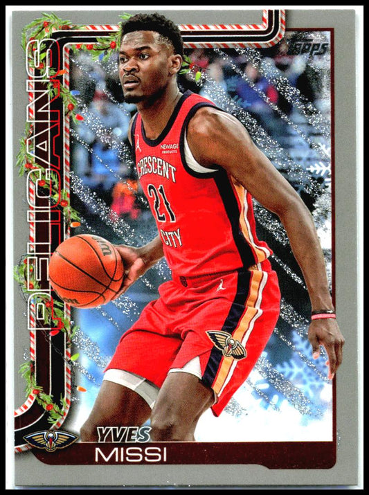 2025-26 Topps Holiday Glitter Holiday #H153 Yves Missi New Orleans Pelicans