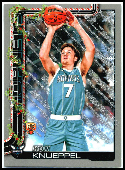 2025-26 Topps Holiday Glitter Holiday #H164 Kon Knueppel Rookie Charlotte