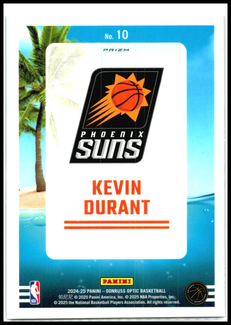 2024-25 Donruss Optic Splash! Purple #10 Kevin Durant Phoenix Suns