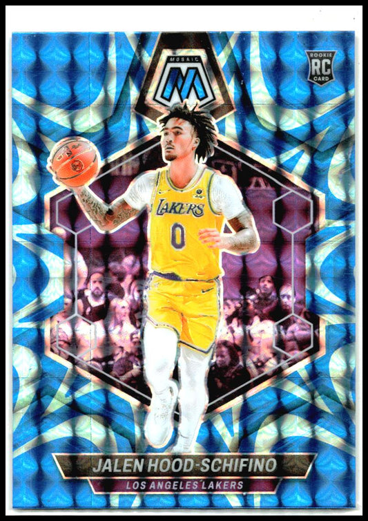 2023-24 Panini Mosaic Reactive Blue #223 Jalen Hood-Schifino Rookie Lakers